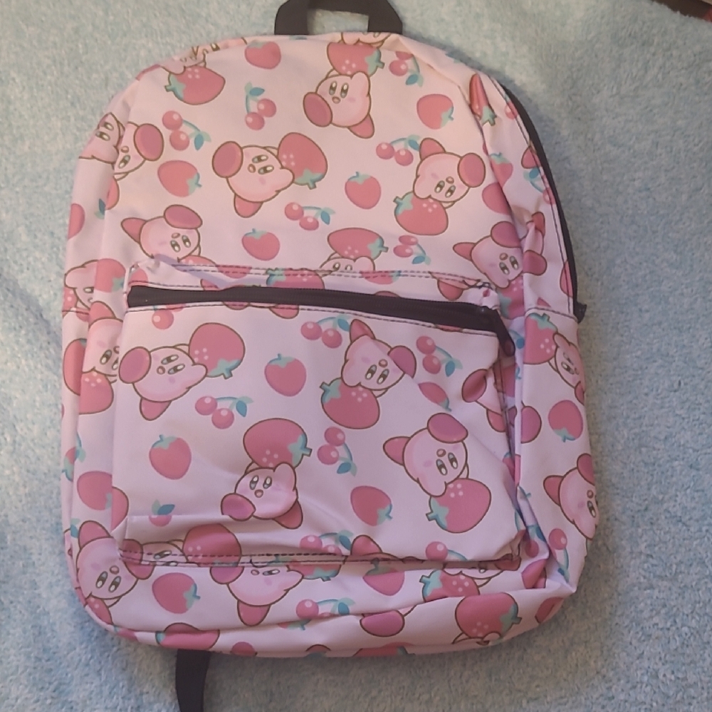 Pink Cartoon Character Backpack